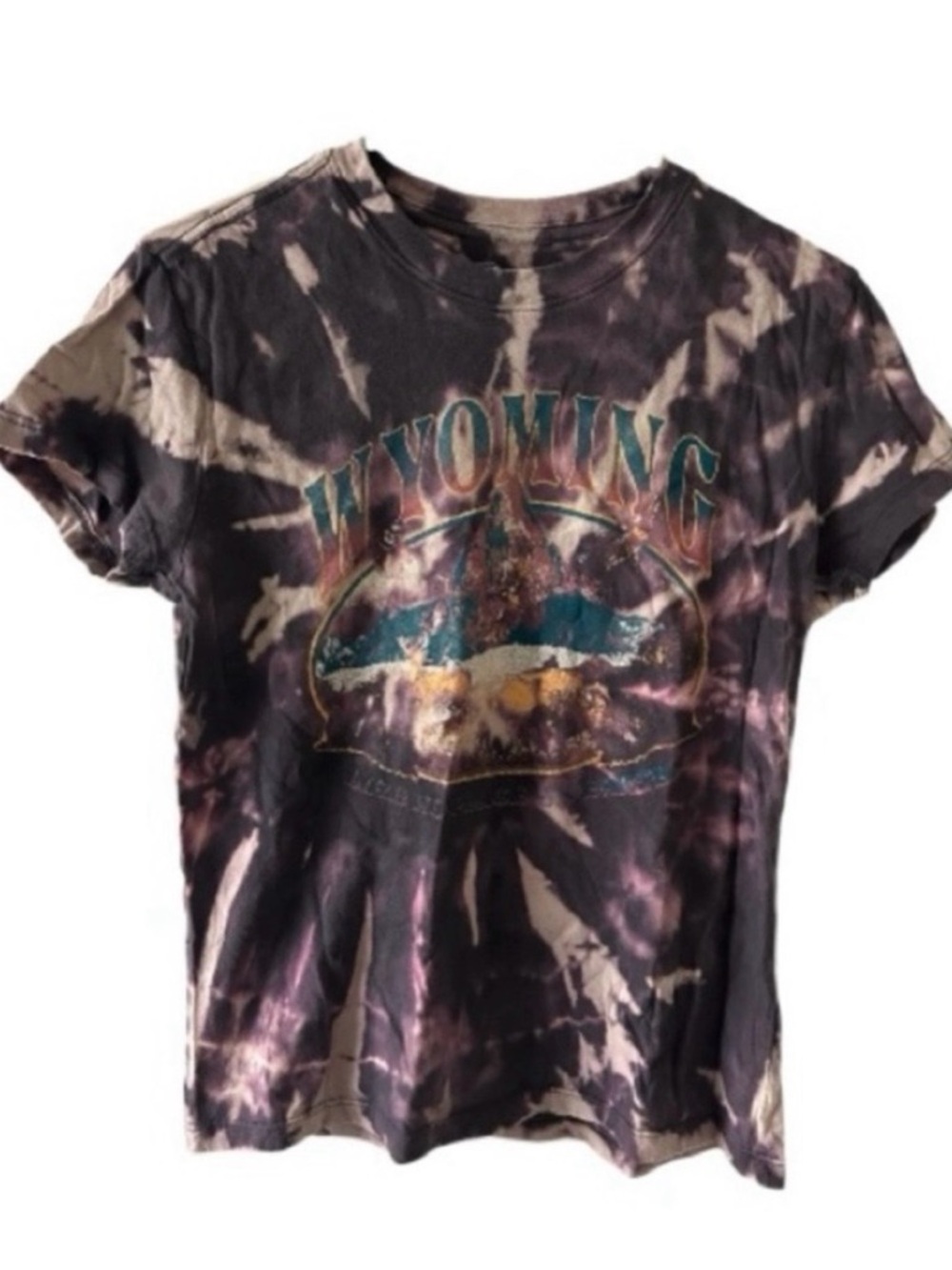 Bleach Dyed Doe Graphic Tee | S | Unique Acid Wash Style